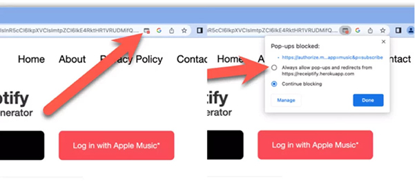 chrome allow pop ups