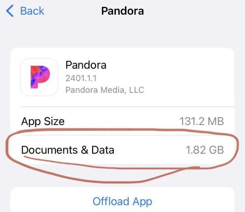 clear pandora cache