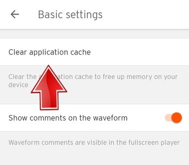 clear soundcloud cache