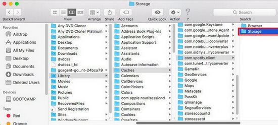 clear spotify cache mac