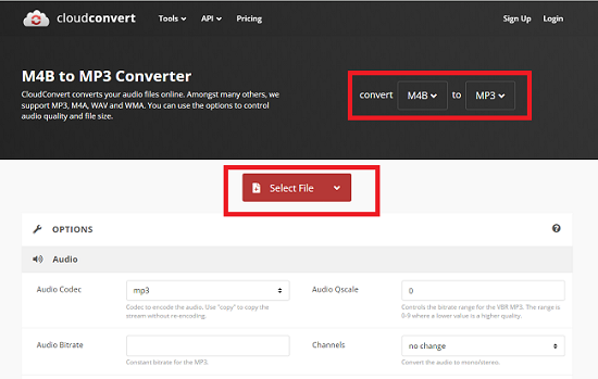 m4b to mp3 converter cloudconvert