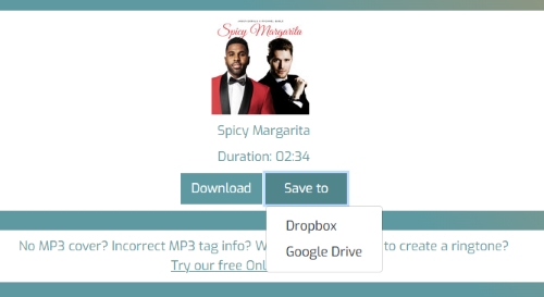 cloudmp3cc save to button