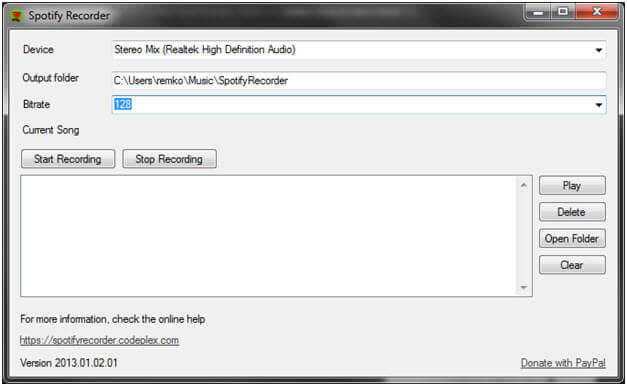 codeplex free spotify recorder