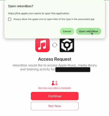 connect apple music to rekordbox