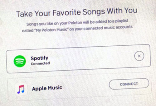 connect peloton to music streaming services