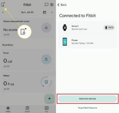 connect phone with fitbit