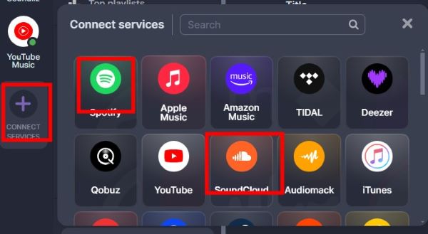 connect spotify and soundcloud on soundiiz