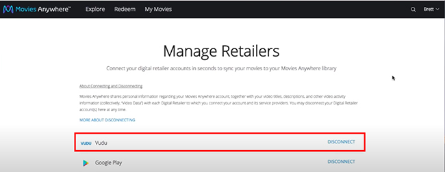 connect vudu account on movies anywhere
