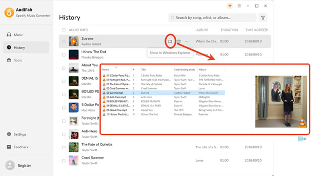 converted spotify files audifab