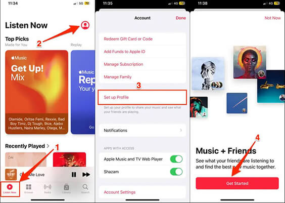 create apple music profile