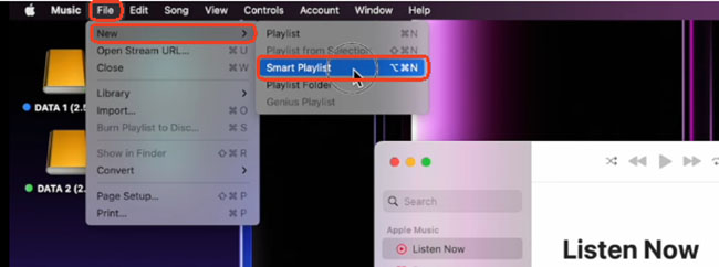 create an apple music smart playlist on mac