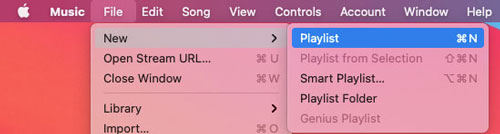 create new playlist on apple music app