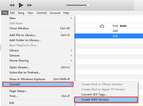 convert m4p to wav for free via itunes