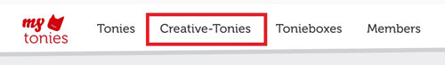creative tonies on mytonies website