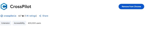 crosspilot extension in chrome
