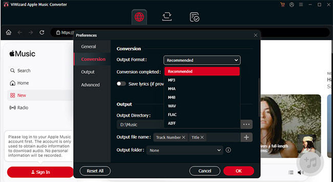 customize apple music settings viwizard
