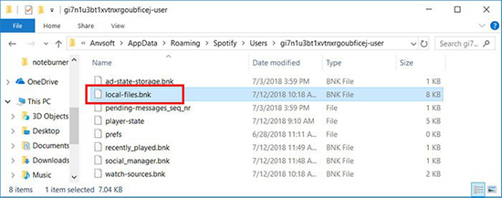 delete spotify local files bnk