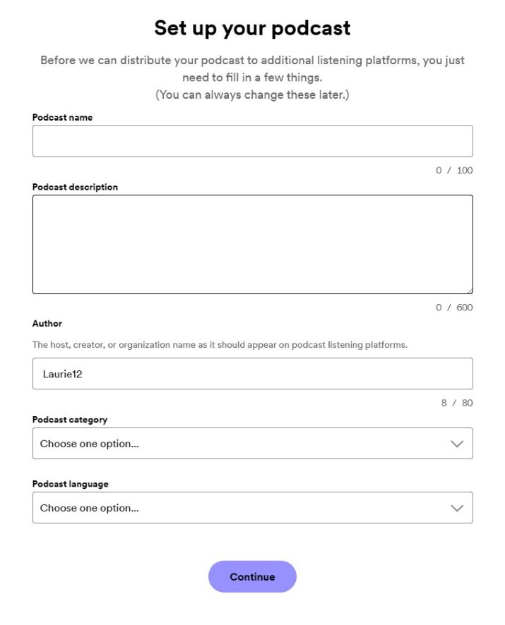 details about setup podcast