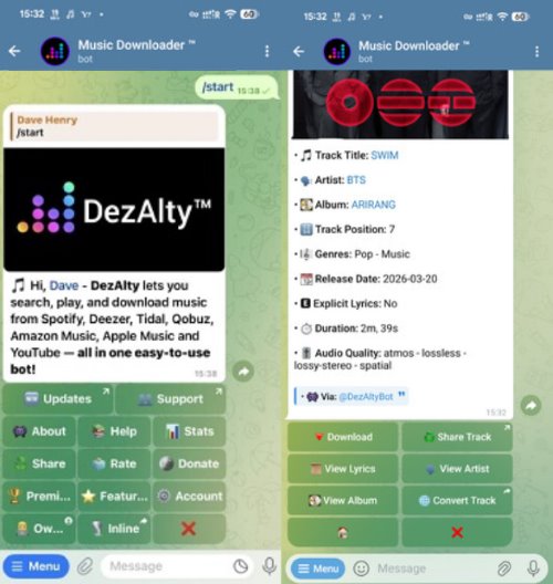 dezalty telegram bot for qobuz