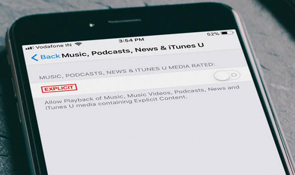 turn off explicit on apple music