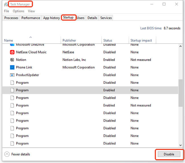 disable tidal program from opening on startup on windows