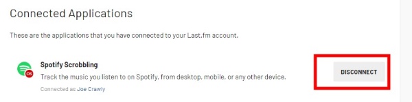 disconnect spotify from lastfm