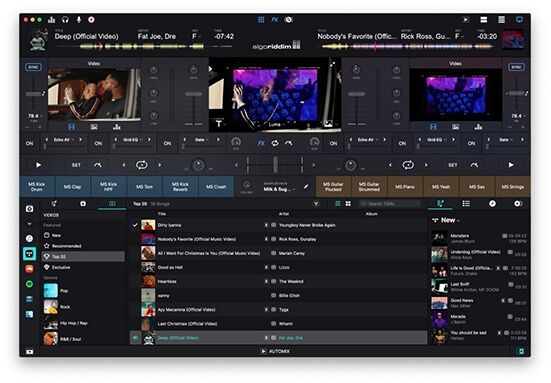 djay pro tidal offline