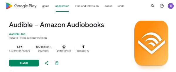 download audible app for nook