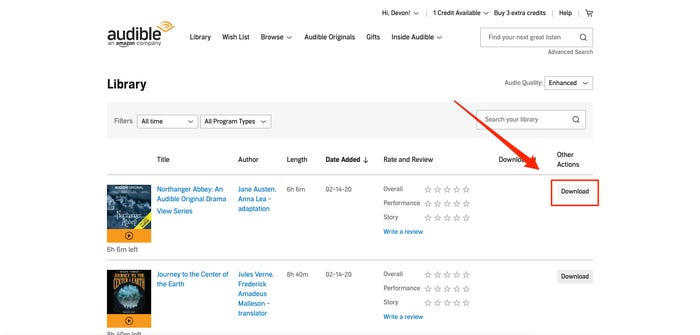 download audible audiobooks online