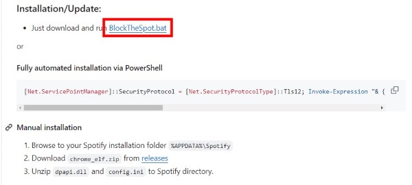 download blockthespot with bat file