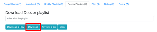 download deezer music with the github tool