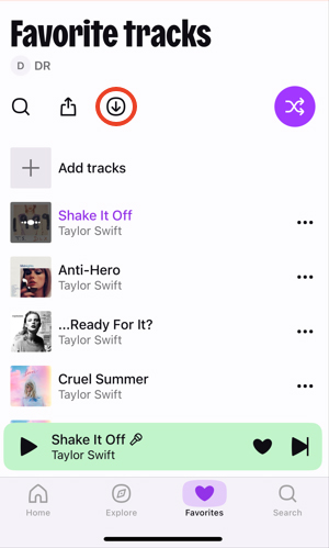download tracks from deezer on mobile