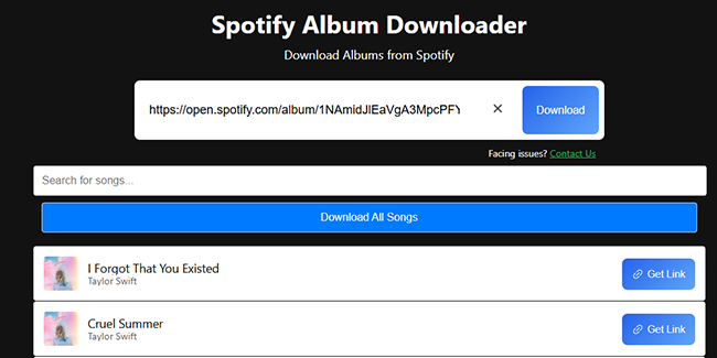 download spotify songs online in spotdown
