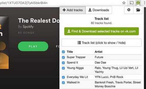 download music with spotify vk downloader