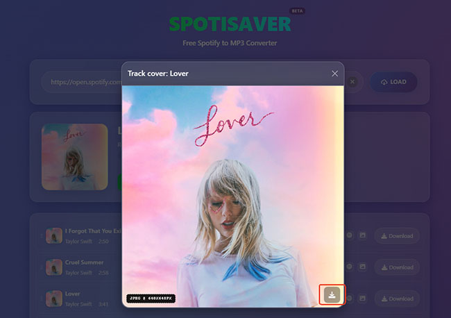 download spotify album cover art spotisaver