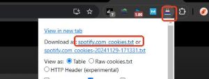 download spotify cookies