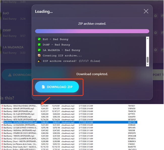 download spotify playlist to zip spotisaver