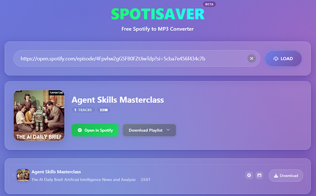 download podcast from spotify via spotisaver