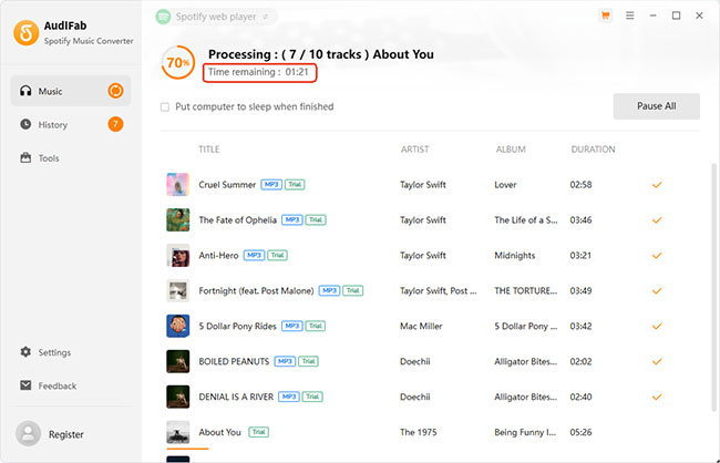 downloading spotify songs audifab