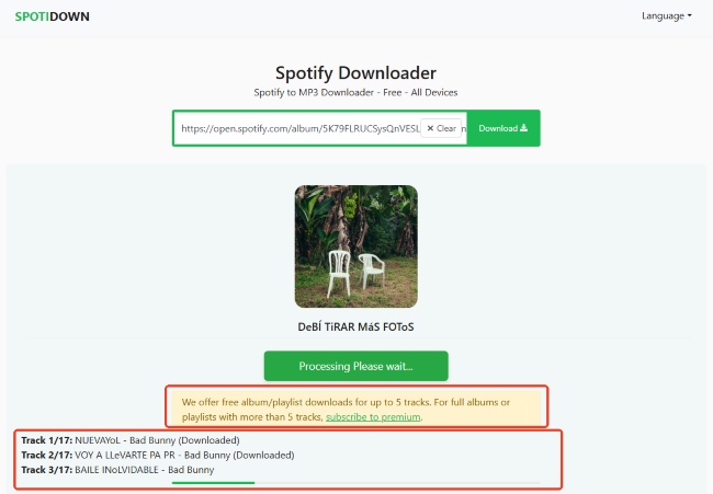 downloading spotify tracks with spotidown app