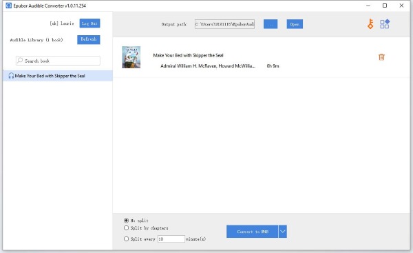 drag and add audible books into epubor audible converter