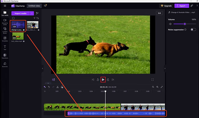 add spotify audio to clipchamp timeline