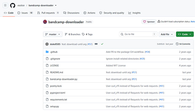 easlice bandcampdownloader