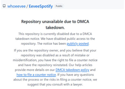 eeveespotify unavailable