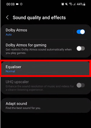 find equalizer on android