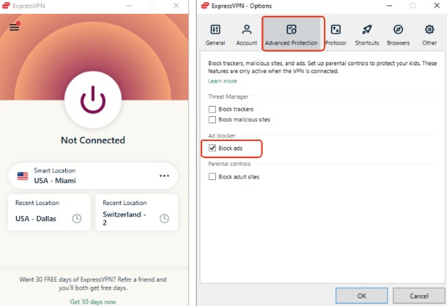 expressvpn for blocking deezer ads