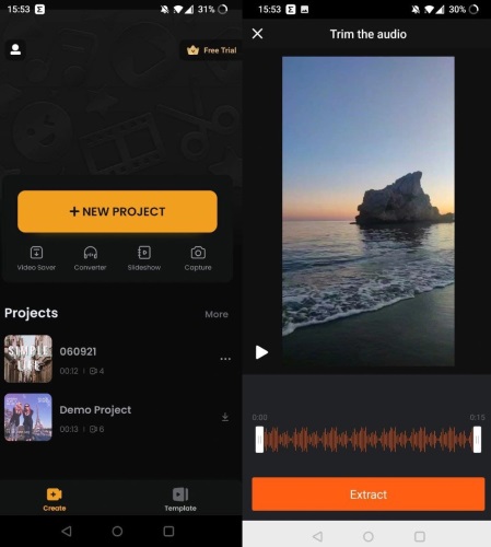 extract video function in vivavideo