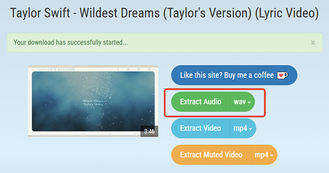 extract wav from youtube tuneripper
