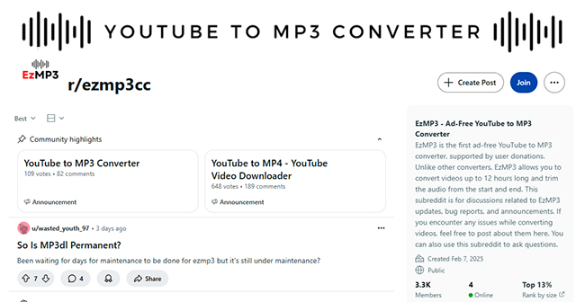 ezmp3 reddit reviews