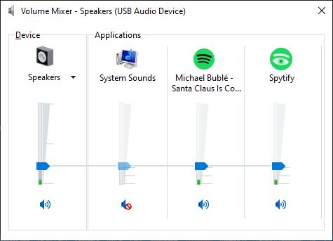 faq volume mixer mute